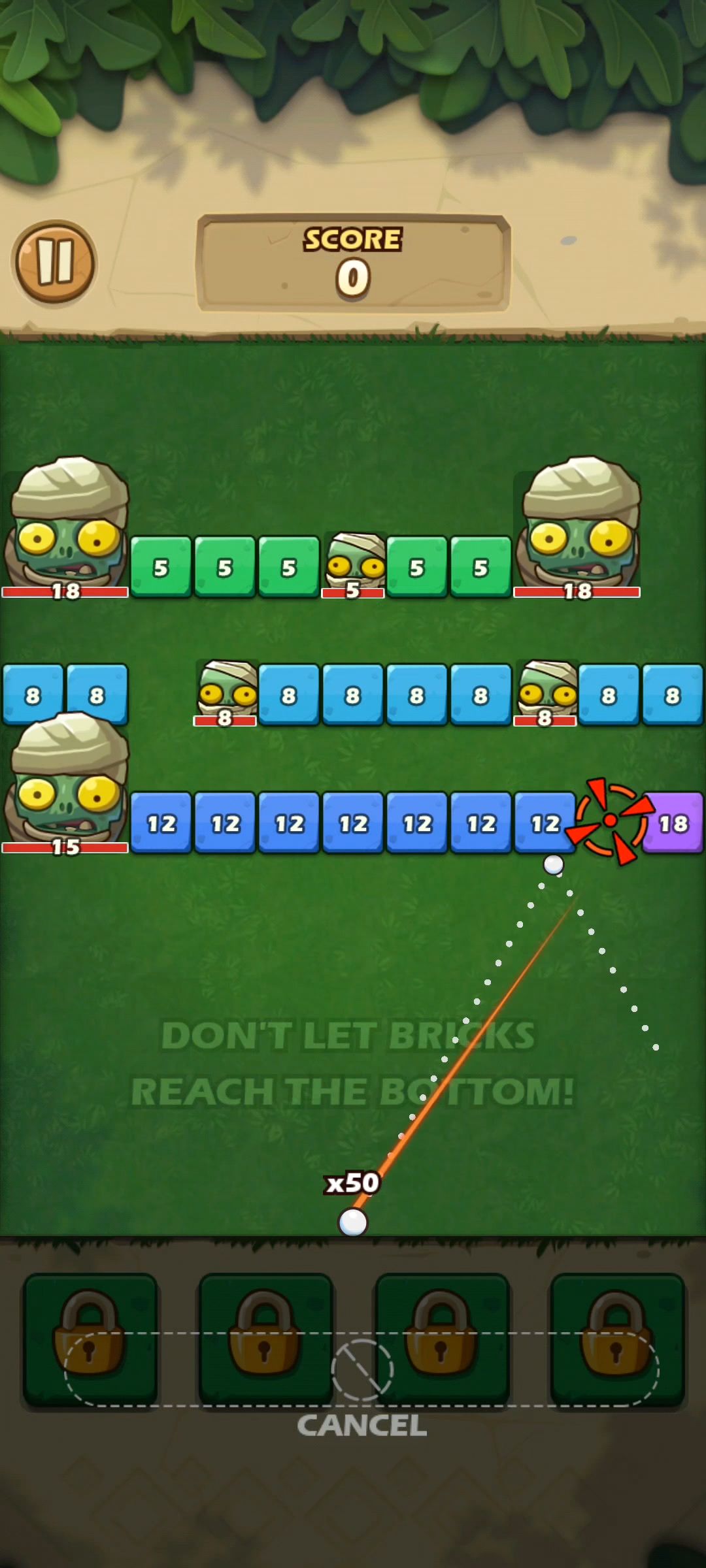 Full version of Android Puzzle Shooting game apk Breaker Fun 2: Zombie Brick for tablet and phone.