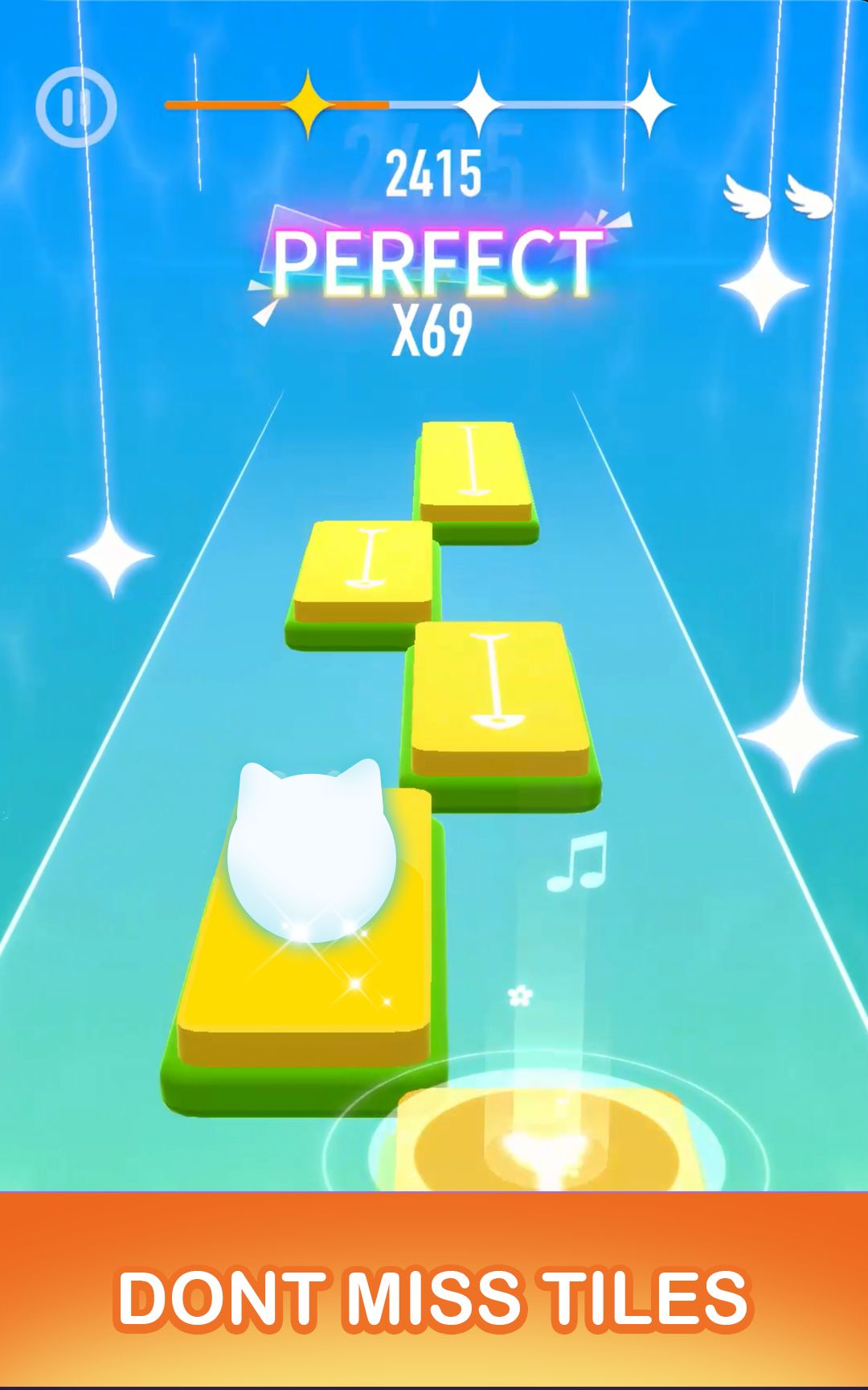 Full version of Android Reaction game apk Dancing Cats - Music Tiles for tablet and phone.