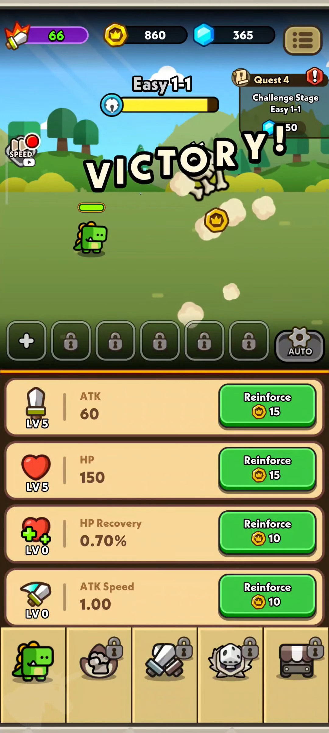 Full version of Android Clicker game apk Hero Dino: Idle RPG for tablet and phone.