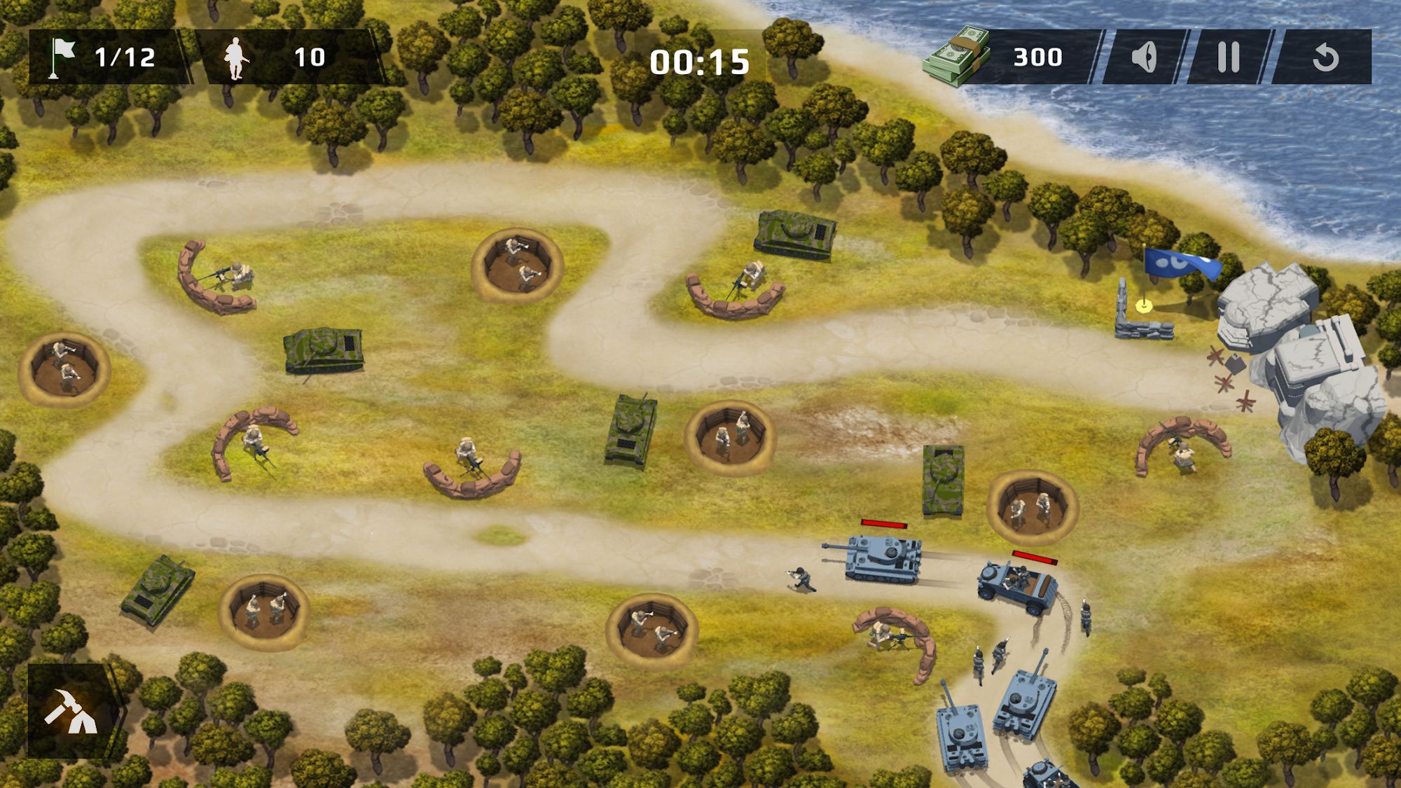 Full version of Android Strategy game apk WWII Defense: RTS Army TD game for tablet and phone.