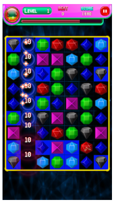 Gameplay of the Diamond Match Master for Android phone or tablet.