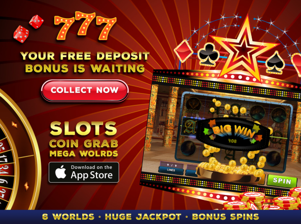 Download Slots: Coin Grab Mega Worlds iPhone Board game free.