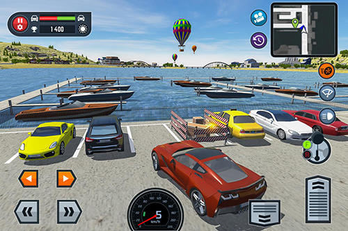 Gameplay screenshots of the Car driving school simulator for iPad, iPhone or iPod.