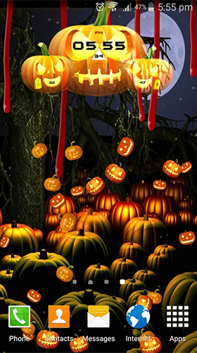 Download Halloween: Clock free Fantasy livewallpaper for Android phone and tablet.