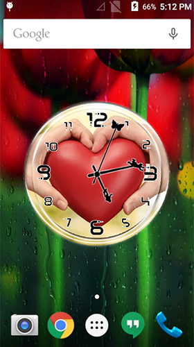 Download Love: Clock by Lo Siento free Background livewallpaper for Android phone and tablet.