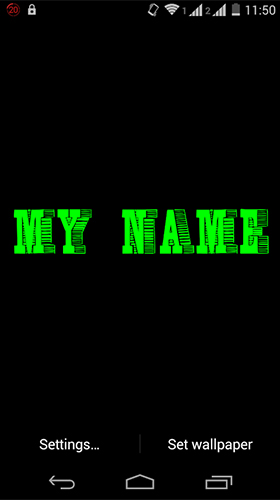 Download My name 3D free Interactive livewallpaper for Android phone and tablet.