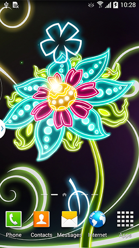 Download Neon flowers by Live Wallpapers 3D free Abstract livewallpaper for Android phone and tablet.