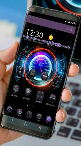 Download Neon racing car hologram free Weather livewallpaper for Android phone and tablet.