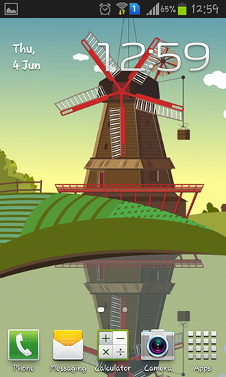 Download Windmill and pond free livewallpaper for Android 4.2 phone and tablet.