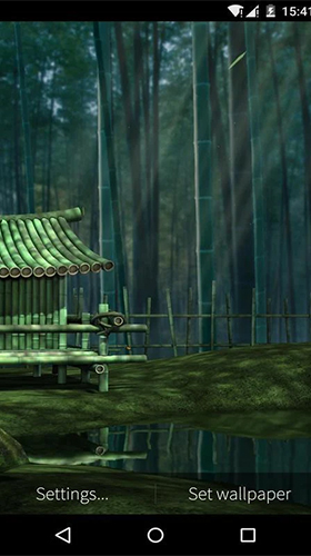 Full version of Android apk livewallpaper Bamboo house 3D for tablet and phone.