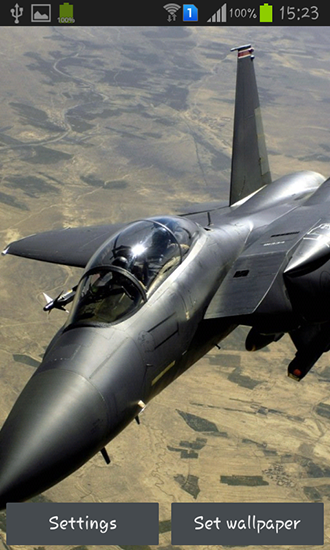 Full version of Android apk livewallpaper Air force for tablet and phone.