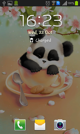 Full version of Android apk livewallpaper Sleepy panda for tablet and phone.